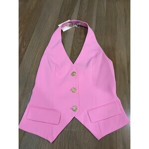 Curaae Cariss Vest Top in Pink. Size Medium